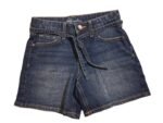 Wonder Nation Girls' Blue Denim Shorts with Adjustable Tie Belt – Size 8 – Casual Summer Wear