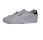 PUMA White Low-Top Sneakers – Classic Lace-Up Casual Shoes with Gold Logo